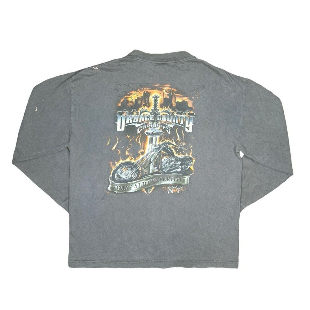 Vintage Y2K Orange County Choppers Only The Strong Survive Long Sleeve Tee